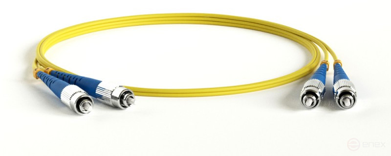 FC-D2-9-FC/UR-FC/UR-H-3M-LSZH-YL Патч-корд волоконно-оптический (шнур) SM 9/125 (OS2), FC/UPC-FC/UPC, 2.0 мм, duplex, LSZH, 3 м