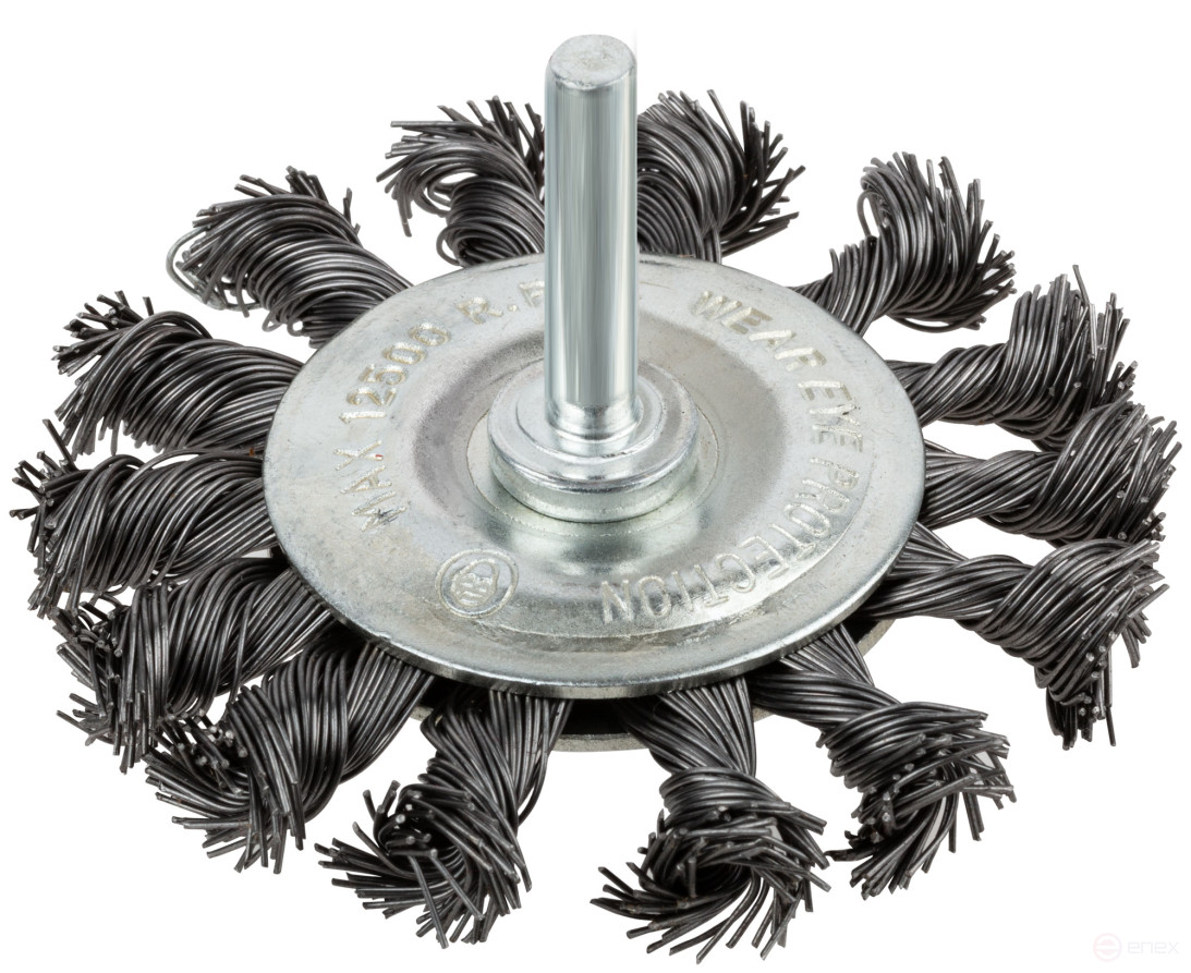 Straight disc corkscrew, with stud, 75 mm twisted steel wire