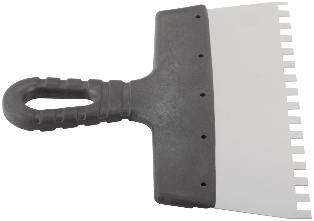 Шпатель фасадный нержавеющий зубчатый 250 мм / зуб 8 мм