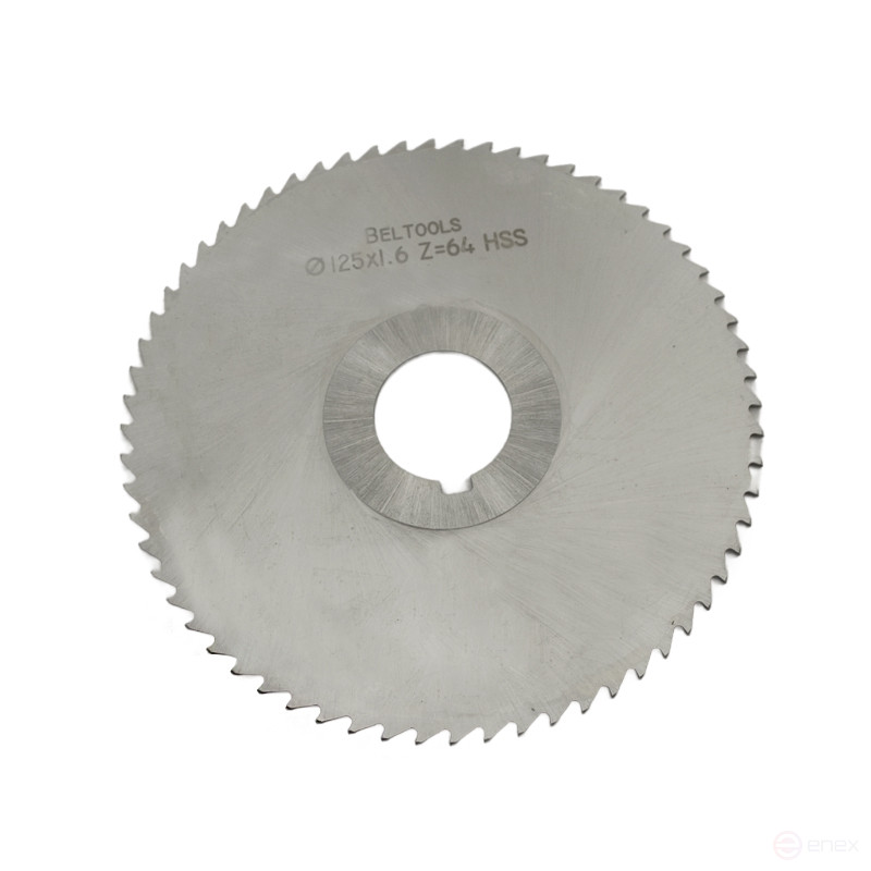 Cutting cutter 125x1.6x27 Z=64 type 2 with hub and w/n HSS GOST 2679-93 Beltools