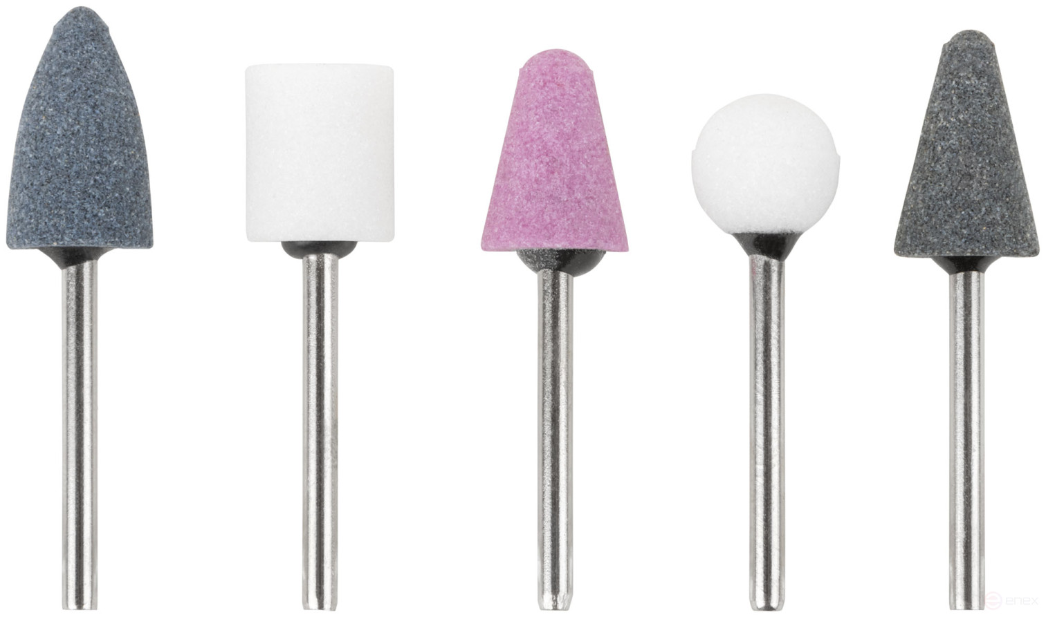 Шарошки абразивные по металлу, 5 шт., штифт 3 мм ( малые )