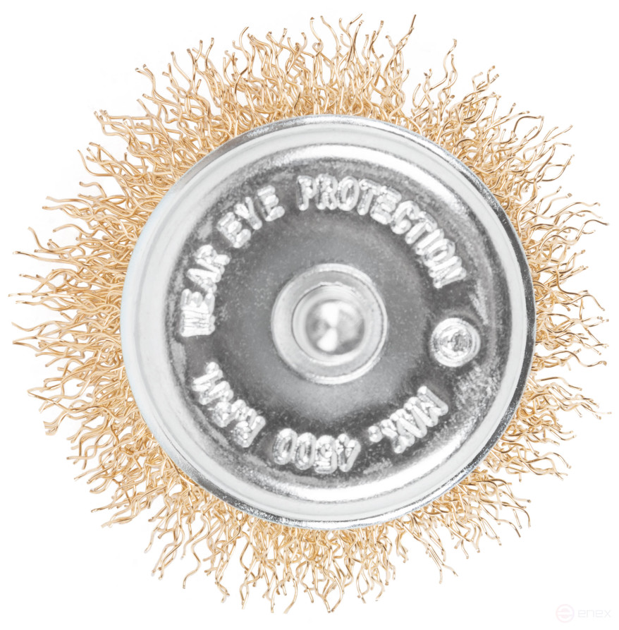 Щетка для дрели, тип "Чашка", латун. витая проволока 0,3 мм, 50 мм, блистер, CUTOP Profi