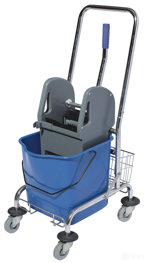 ACG 25L single-bucket trolley with spin, chrome base, chemistry basket (1 pc.) 1002372