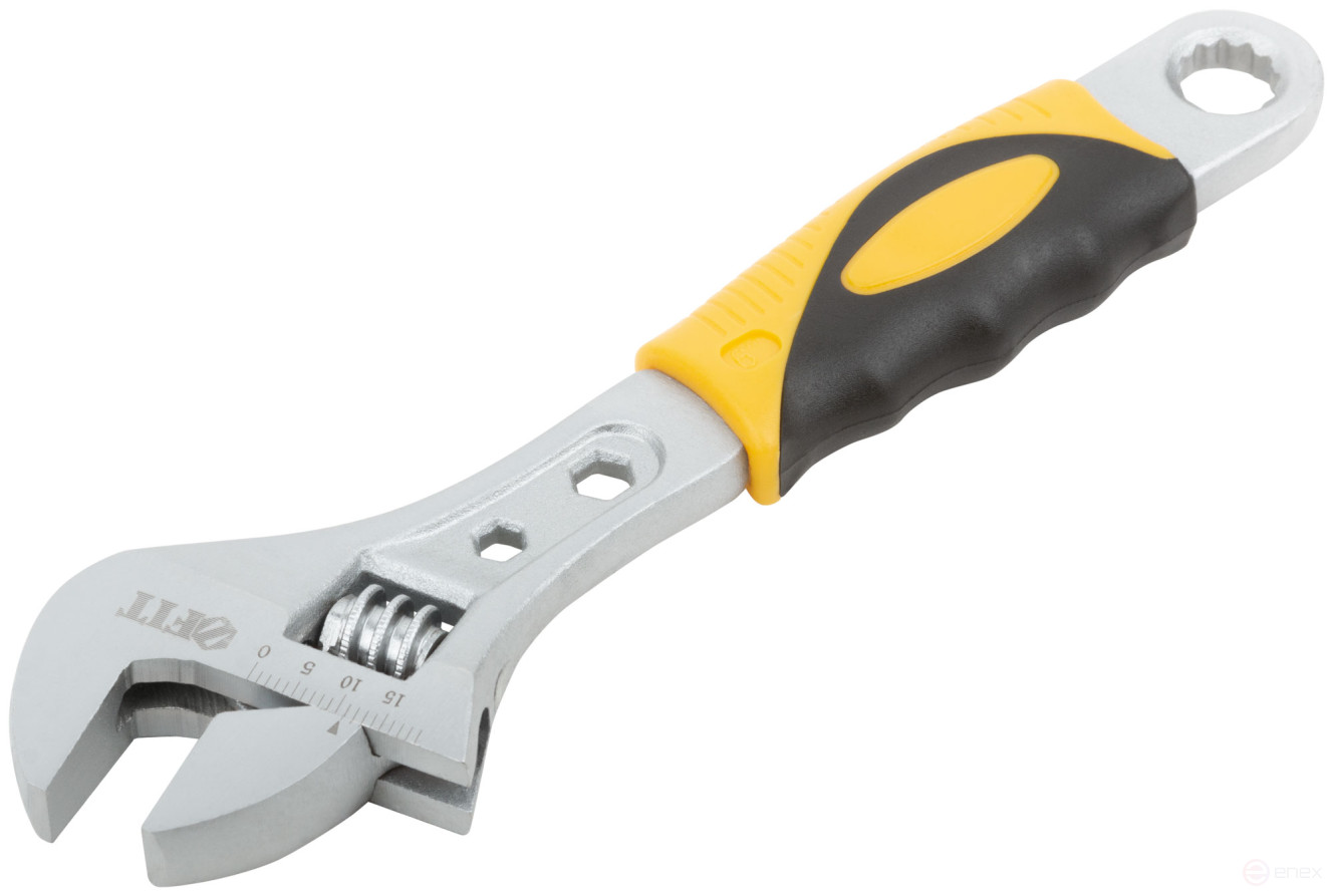 Adjustable key "Classic", scale, magnification.gripper, rubberized.handle 150mm (21mm)