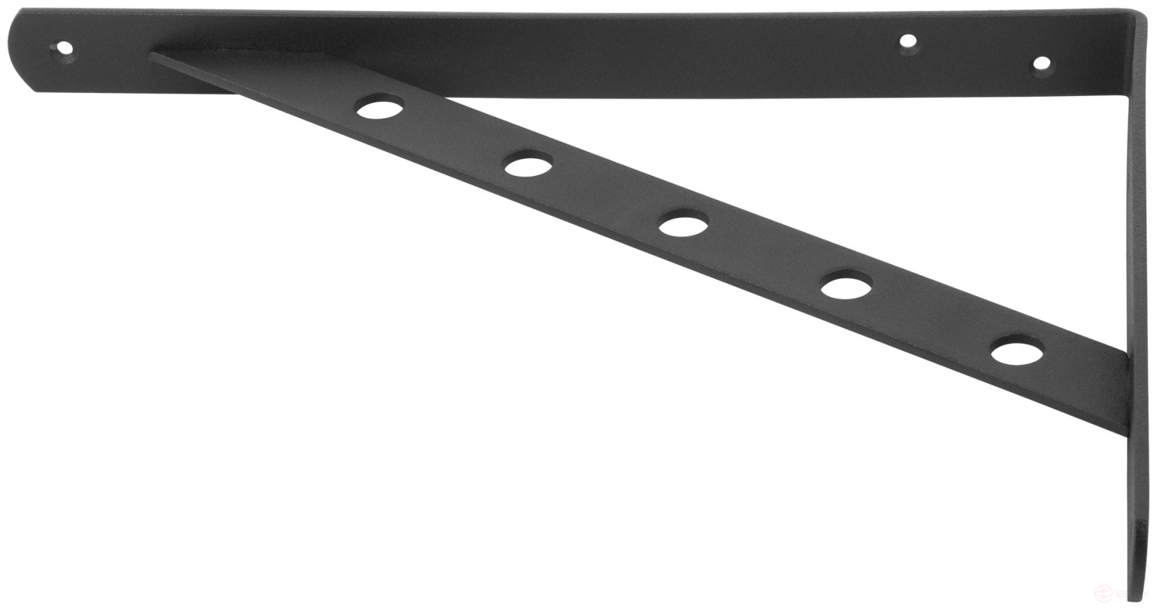 Уголок-кронштейн усиленный черный 300х225 мм