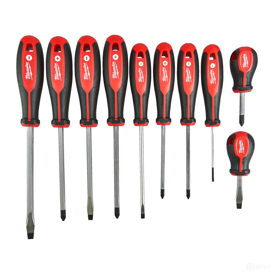 Magnetic screwdrivers triangular handle set No. 3 10ed. (SL 3/SL 5.5/2xSL 6.5/SL 6.5/SL 8/PZ1/PZ2/PH1/2xPH2)