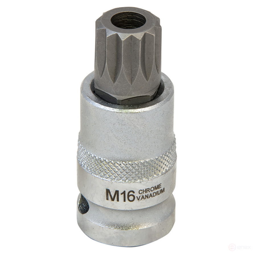 Головка со вставкой SPLINE с отверстием 1/2" MH16x55