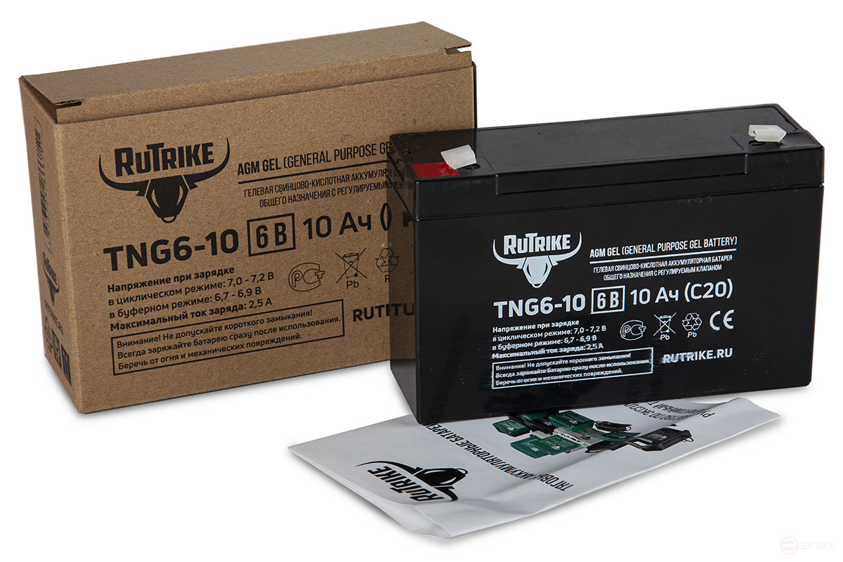 Аккумуляторная батарея RuTrike TNG6-10 (6V10A/H C20)