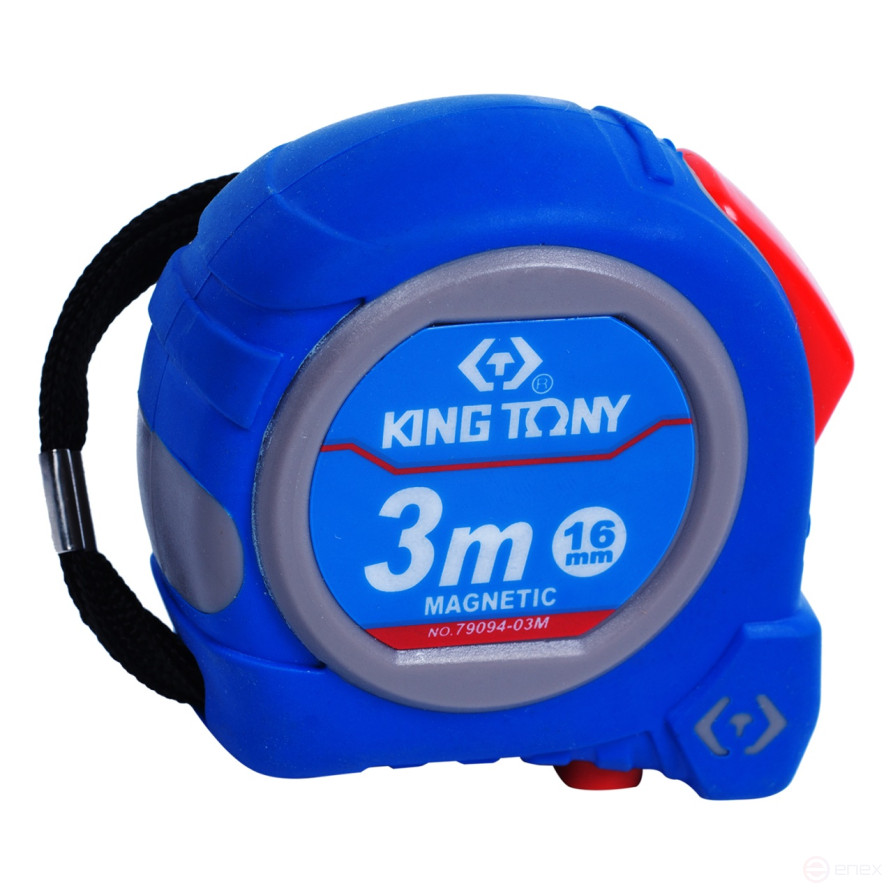 Measuring tape measure 3 m, cloth 16 mm, magnetic hook KING TONY 79094-03M