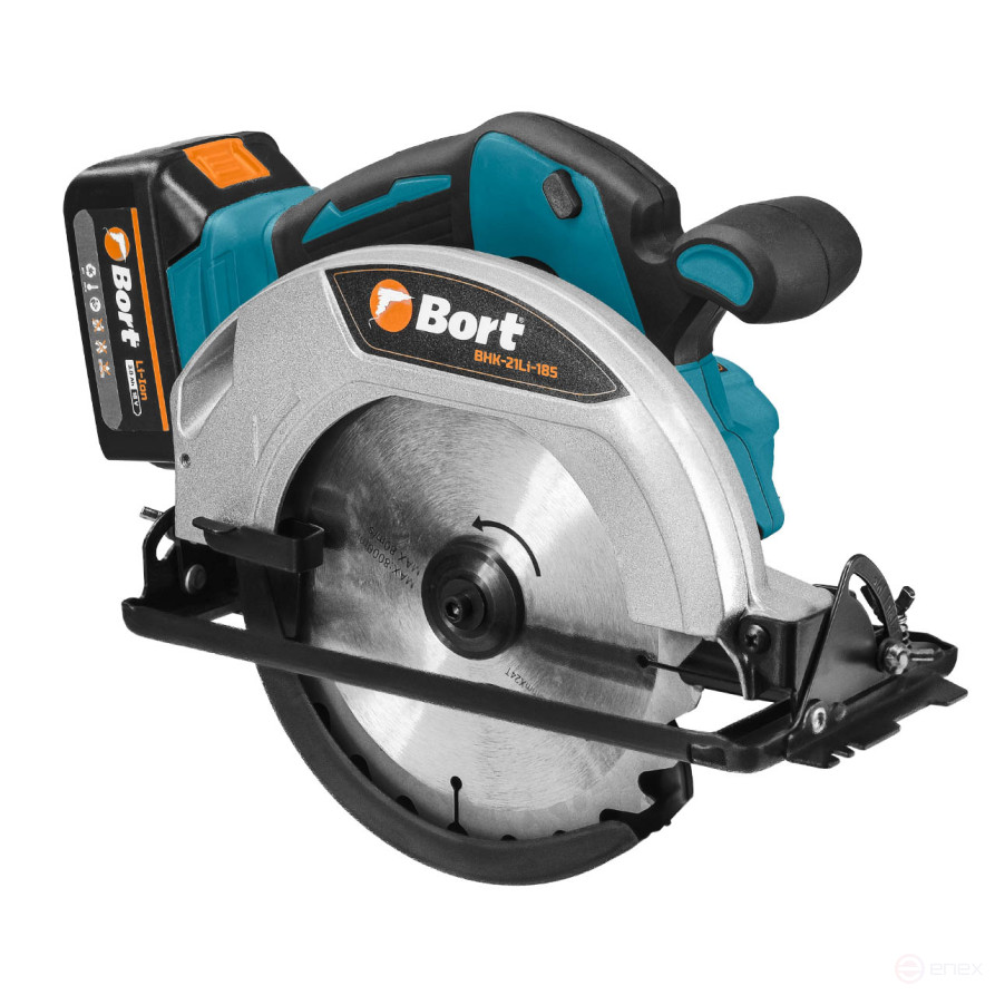 Circular cordless saw BORT BHK-21Li-185 (2*3.0 Ah + battery)