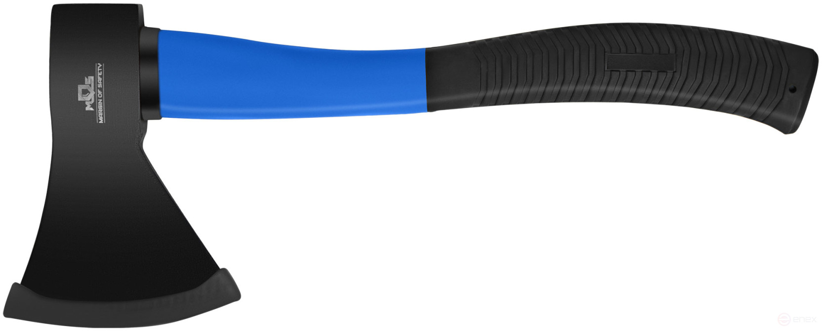 The axe is forged steel, reinforced fiberglass handle 1000 gr.