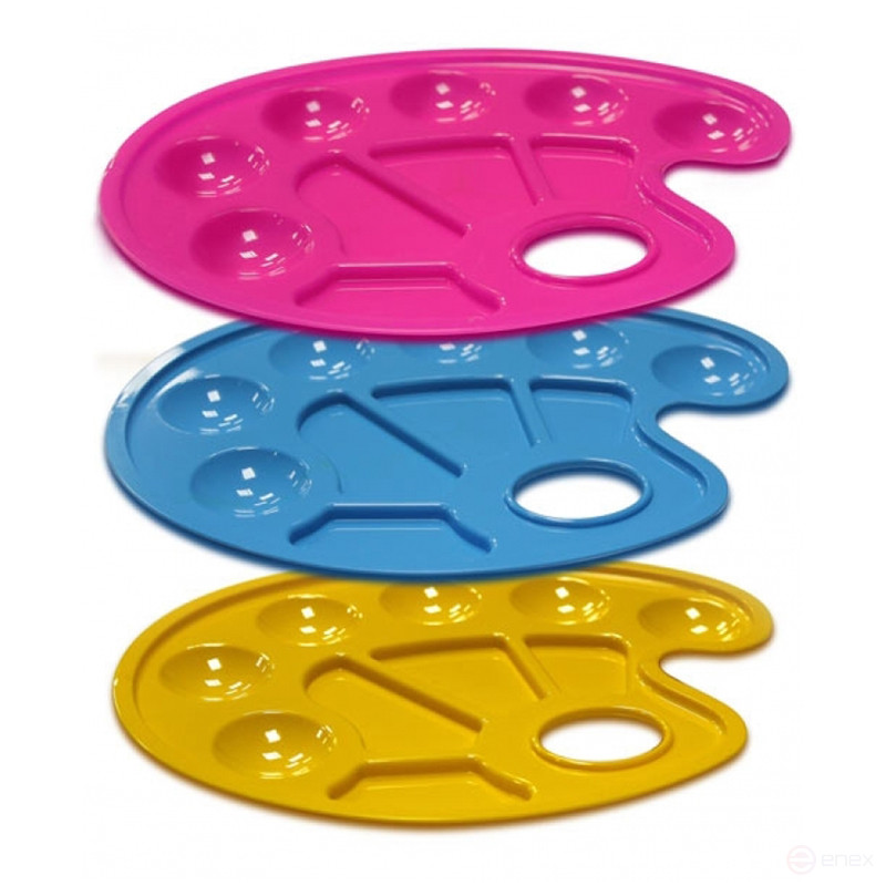 Палитра художника Стамм, овальная, ассорти, пластик