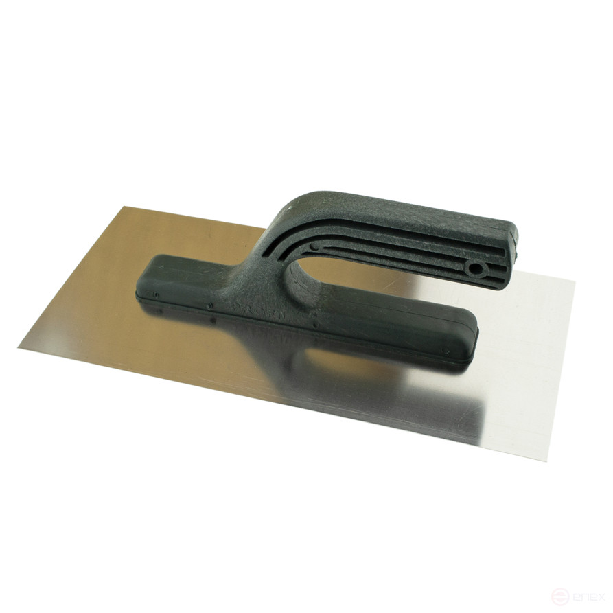 Гладилка гладкая нержавеющая 130 х 280 мм, пласт.ручка, Чеглок (30)