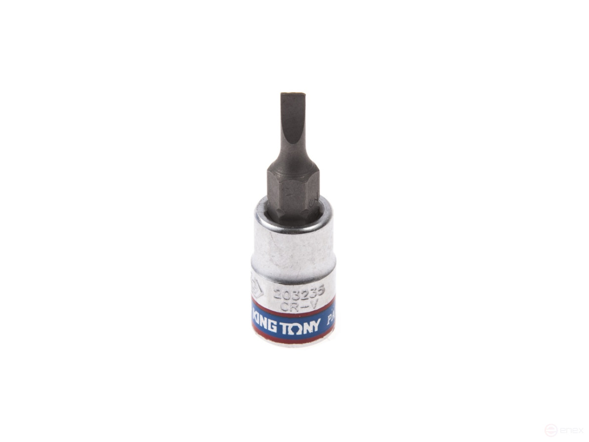 Насадка (бита) торцевая 1/4", Slotted, 3,5х0,5 мм, L = 37 мм KING TONY 203235