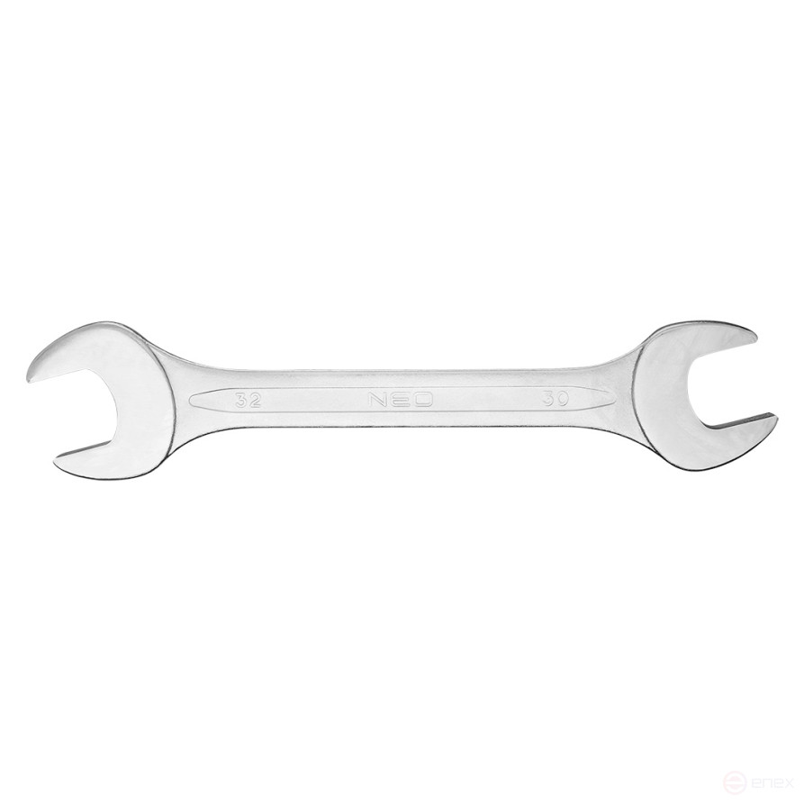Ключ с открытым зевом, двухсторонний, 30 x 32 мм