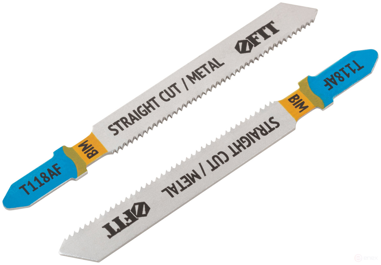 Metal blades, Bimetal, milled, wavy teeth, 76/51/1.2 mm (T118AF), 2 pcs.