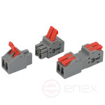 ERA terminal NO-225-403 plug-through 222-2412R with 2-pole levers 0.08-2.5/4 mm2 pack of 20 pieces