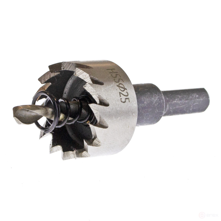 Коронка по металлу 25мм, HSS, с центр.сверл., ЧЕГЛОК