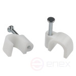 Plastic bracket ERA NO-225-275 fixing round 5 mm white (10 pcs/pack)