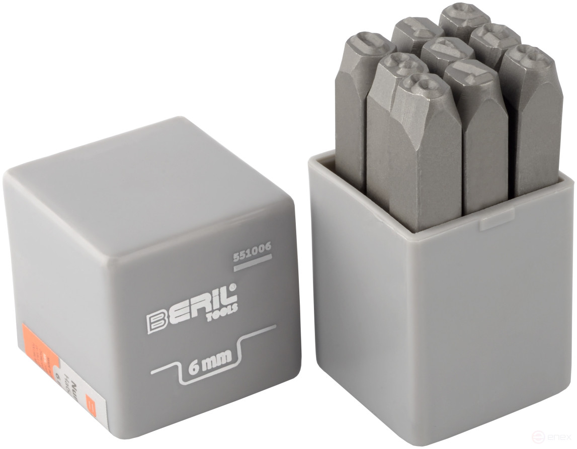 Набор клейм цифровых 6мм (стальные) BERIL