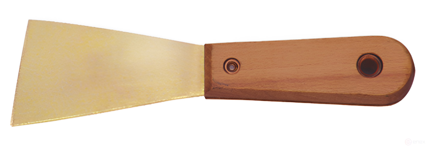 Painting spatula narrow 25 mm AlCu wooden handle intrinsically safe 204C-1002, HORTZ