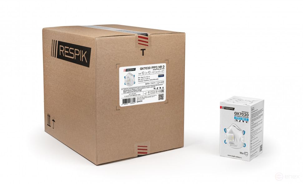 Респиратор RESPIK® GX7020 FFP2 NR D 10 шт.