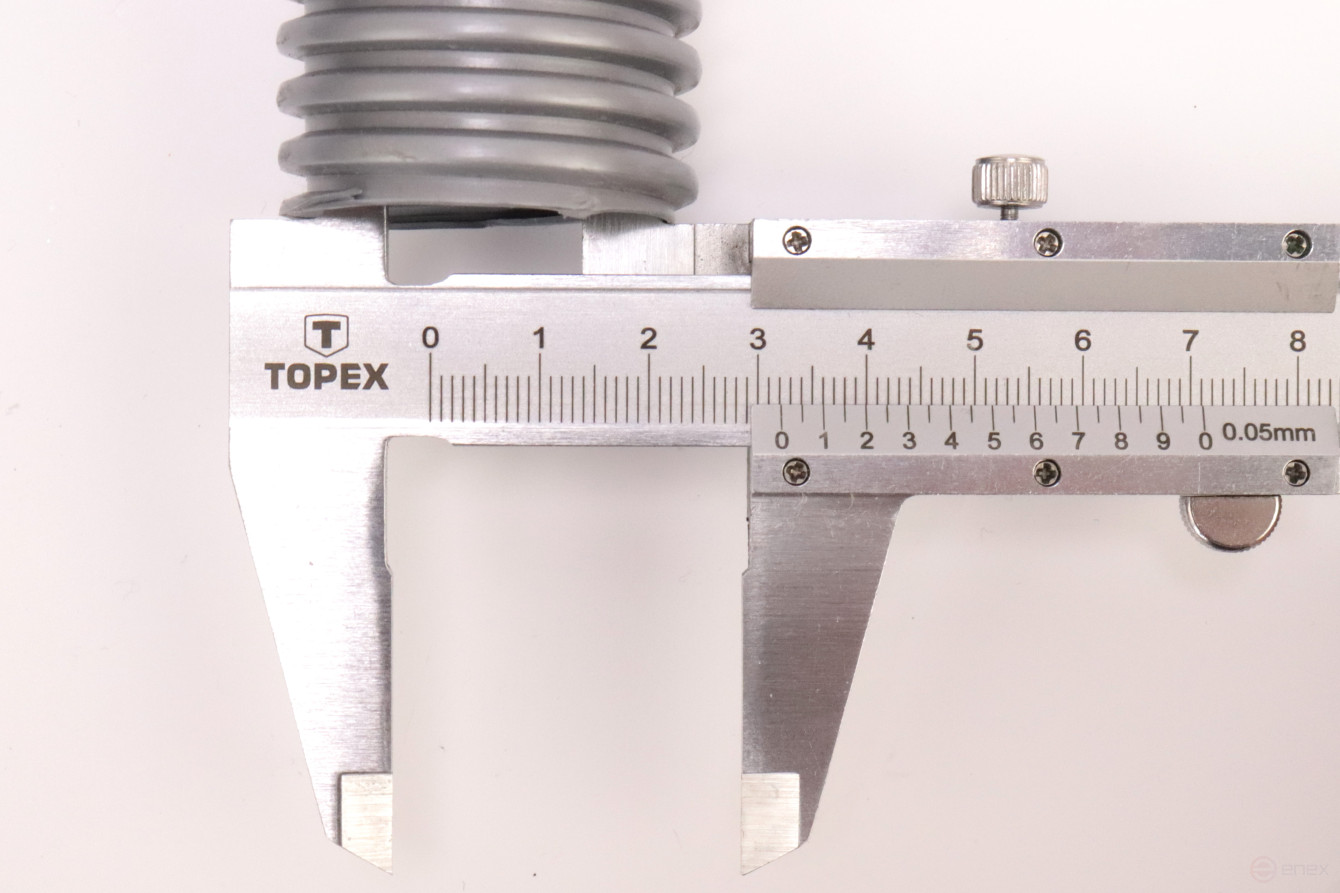 ACG Hose (without connectors) for dust pump 2.5 m (diameter 36 mm) GREY 1027256