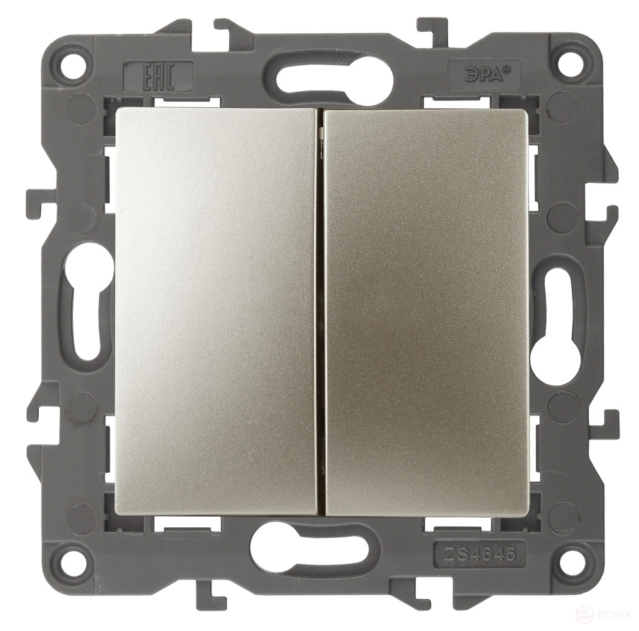 Switch ERA Series 12 12-1112-04 Crossover Double, 10AH-250V, Champagne