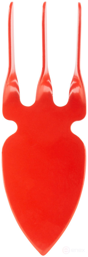 Hoe, all-metal combination, 3 teeth, petal