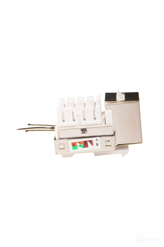 WRline WR-KJ-RJ45-C5E-SH-90 Keystone Jack Insert RJ-45, 90 degrees, Category 5e, Shielded, Type 110 seal