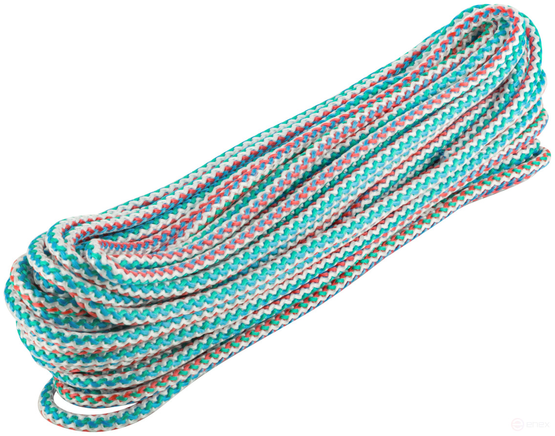 Веревка вязаная полипропиленовая, 6 мм х 20 м, р/н= 120 кгс