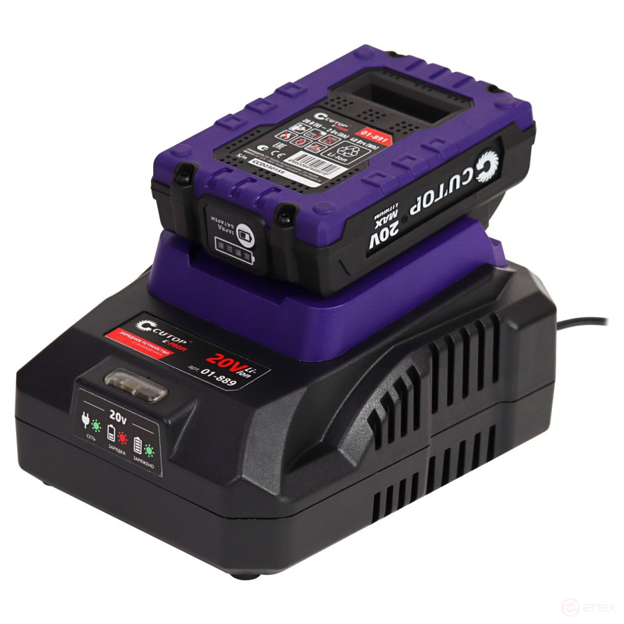 Screwdriver Cutop E-Profi 20V, 13mm, 2 Batteries, 2ah, Spare parts (cooler), square box.