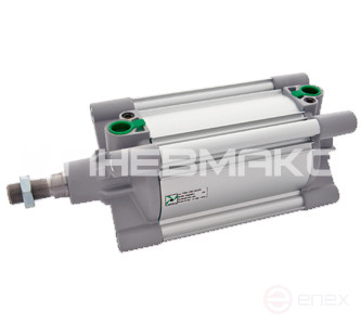 Double-acting pneumatic power cylinder, piston diameter 100mm, stroke 150mm, damper, magnet