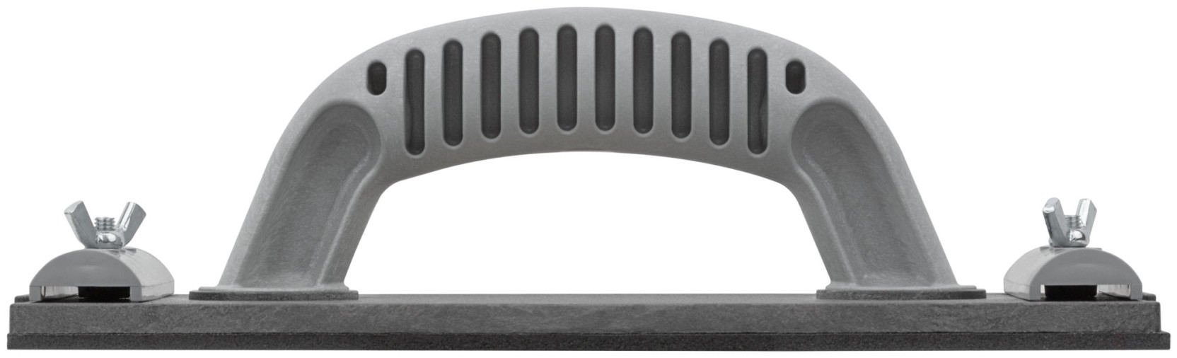 An emery grater.plastic paper with meth.clamp, black 230x105 mm