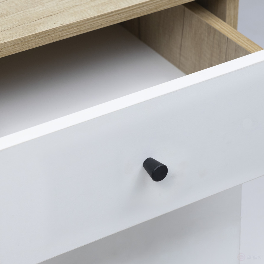 Ручка меб. кнопка мет. BELL черный матовый, AKS