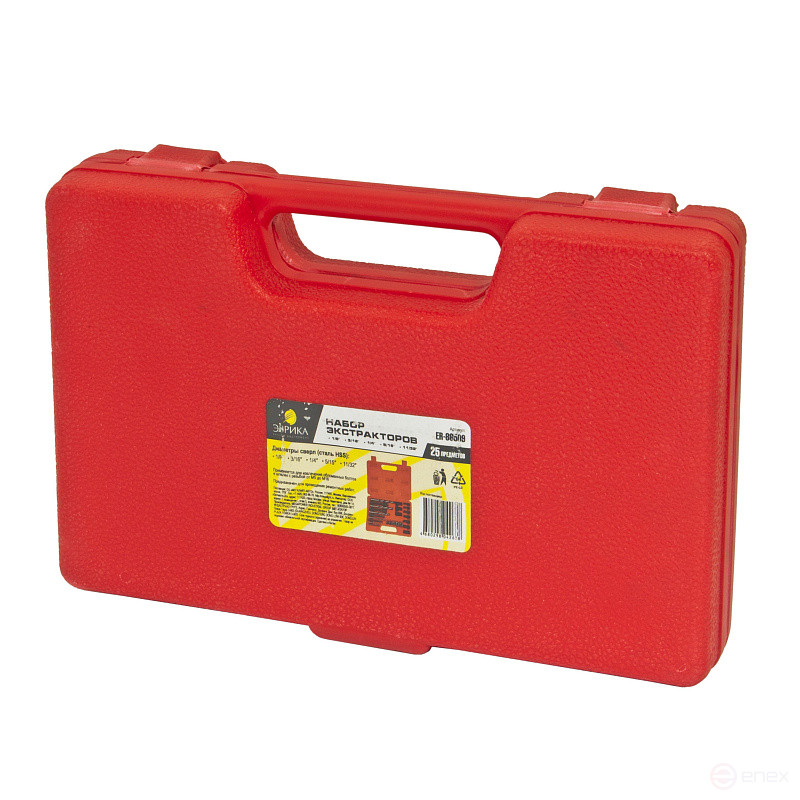 Набор экстракторов ER-86509: резьбы и сверл 25пр. ЭВРИКА /1/20