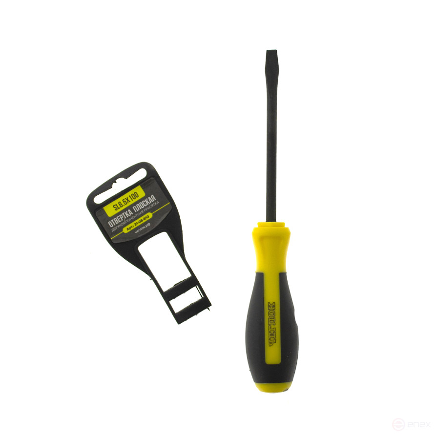 Отвертка плоская SL6.5х100, Чеглок (12/144)