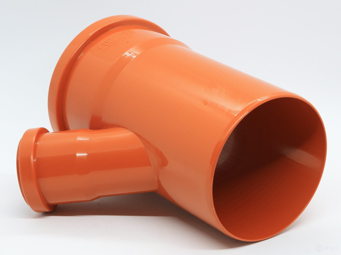 External Tee 110 by 50mm 45 degree Flextron
