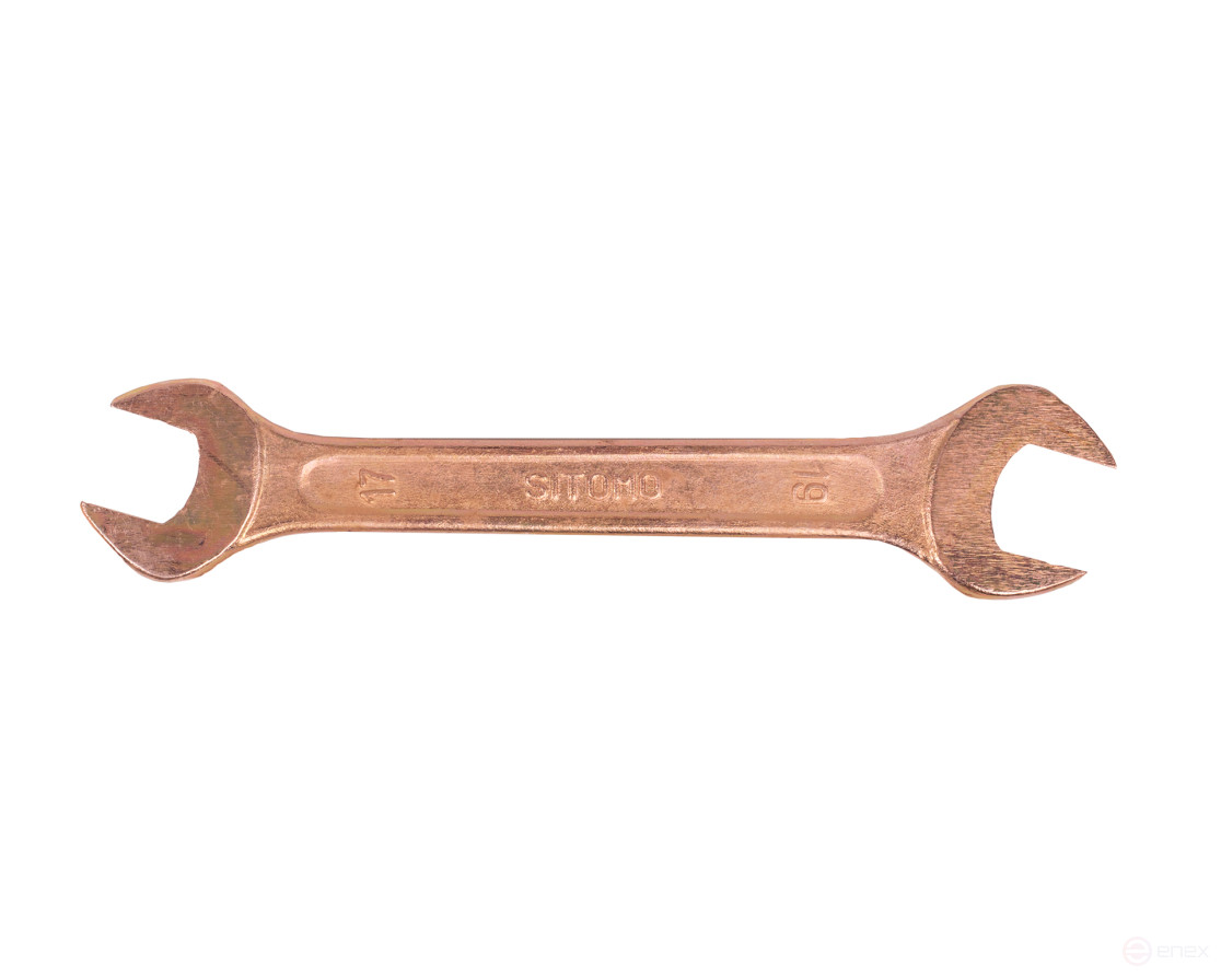 Ключ гаечный рожковый двусторонний 17х19 мм омеднение SITOMO (7811-0023)