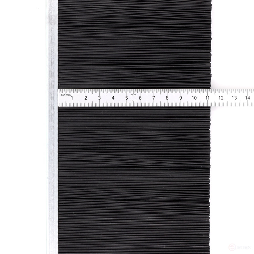 Strip brush under the gate 2500*120*8 , pile height 112 mm PPL black 1.00 (EB-1286)