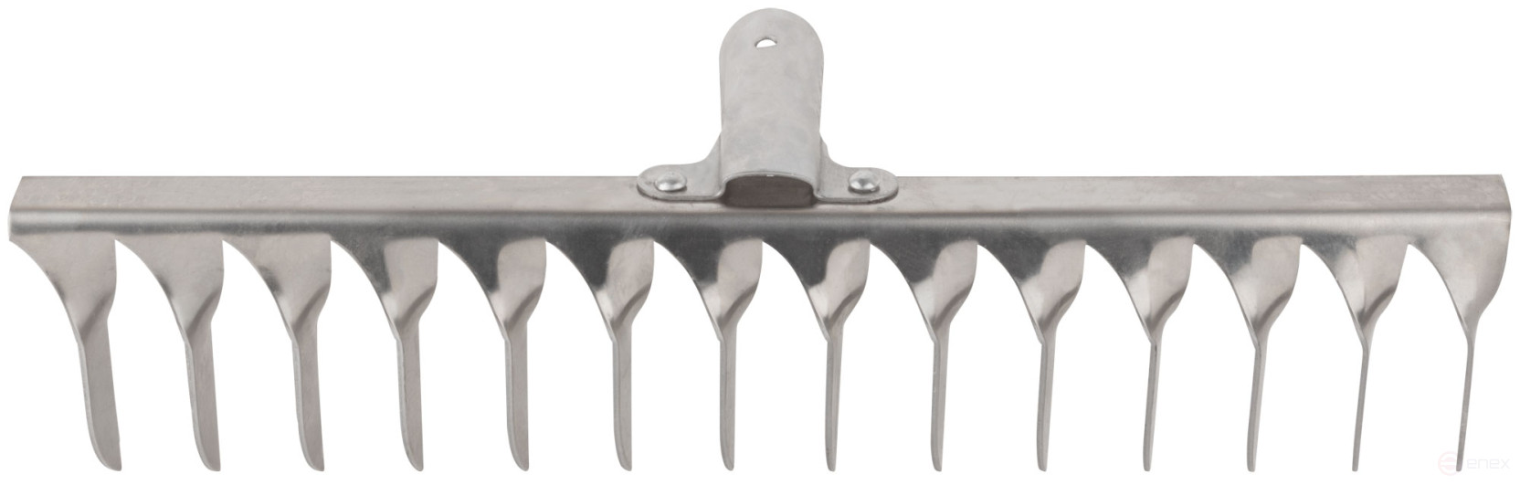 Грабли, витой зуб, нержавеющая сталь, 14 зубьев, без черенка