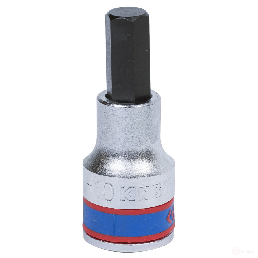Насадка (бита) торцевая 1/2", Hex, 10 мм, L = 60 мм KING TONY 402510