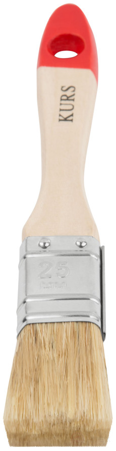 Кисть флейцевая "Оптима", натур. cветлая щетина, деревянная ручка 1" (25 мм)