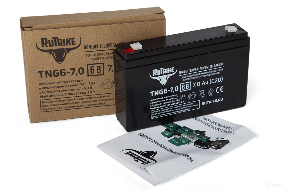 Аккумуляторная батарея RuTrike TNG6-7,0 (6V7,0A/H C20)