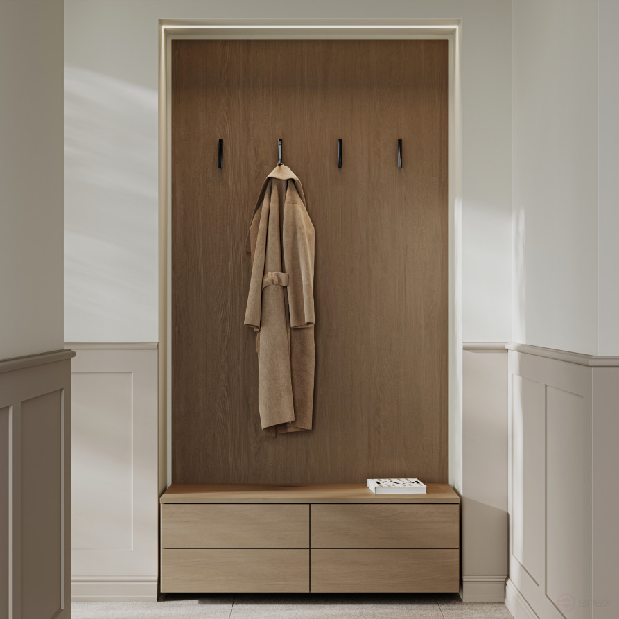 Крючок меб. однорожковый мет. STEP хром матовый AKS