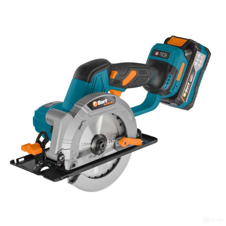 Circular cordless saw BORT BHK-18Li-125 (2*3.0 Ah + battery)