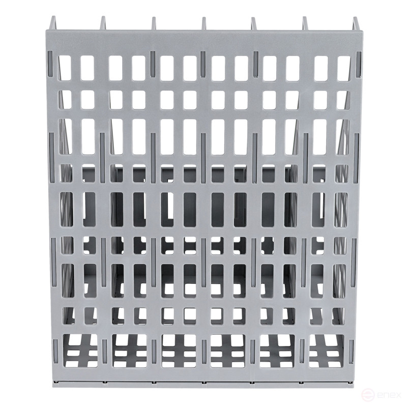 Лоток для бумаг вертикальный СТАММ, сборный, 6 отделений, серый