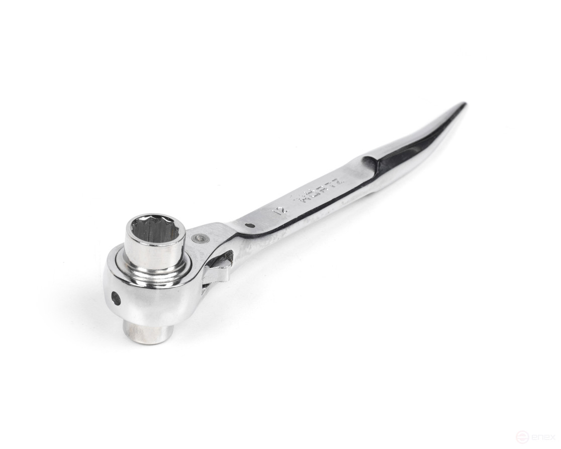 Ключ коликовый торцевой трещоточный 10х12 хром HORTZ