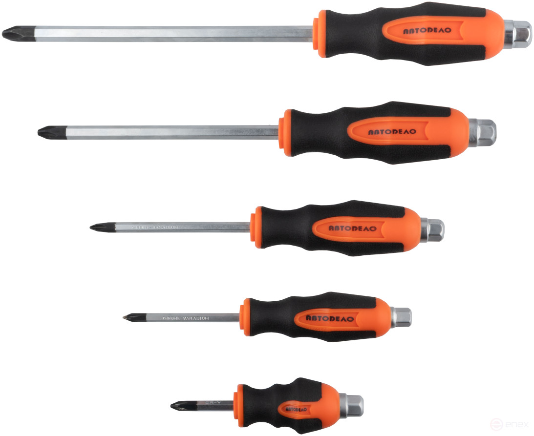 A set of 12 pr. through-hole screwdrivers with a hexagon wrench (case) Avtodor 30870