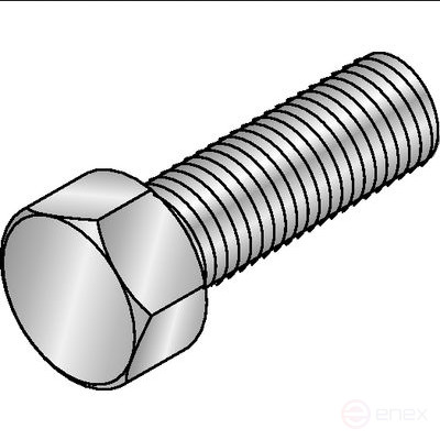 Болт шестигранный M16x70 Zn DIN 933 8.8